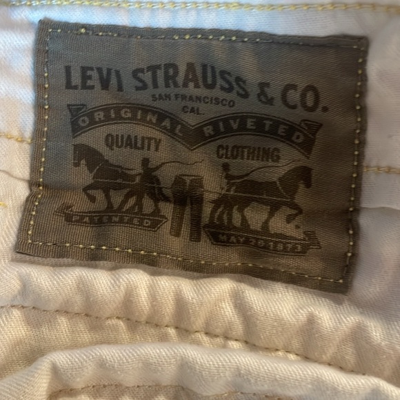 Levi Strauss & Co jeans 100% cotton yellow zipper fly pants mens 31x32 - Picture 11 of 11
